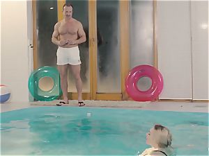RELAXXXED - busty british stunner loves scorching pool fuck-fest